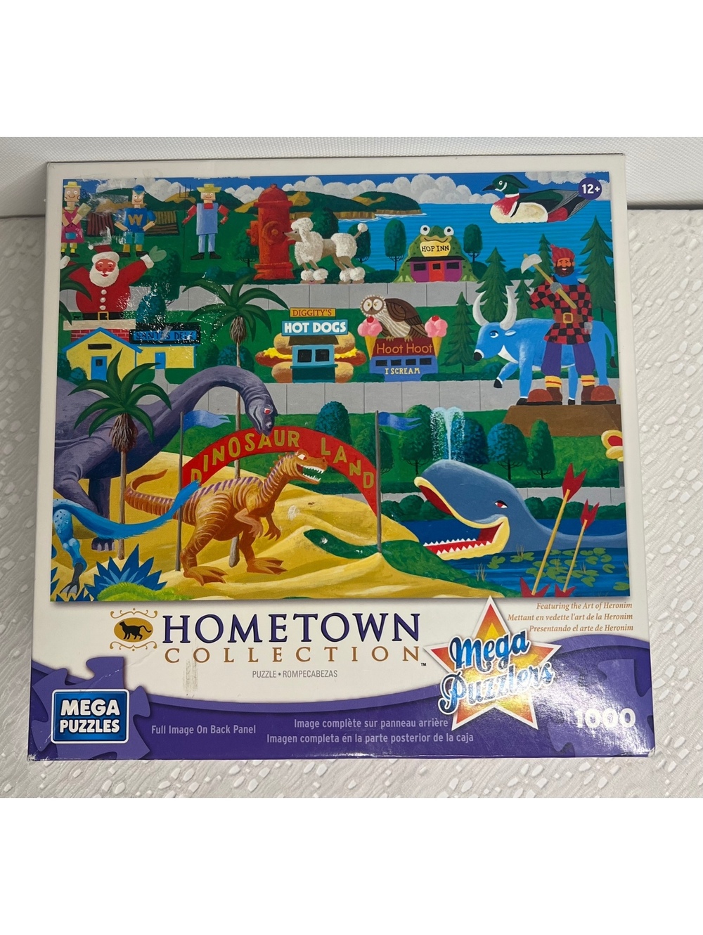 Hometown Roadside Icons Puzzlers Heronim whimsical jigsaw puzzle 1000 pc new
